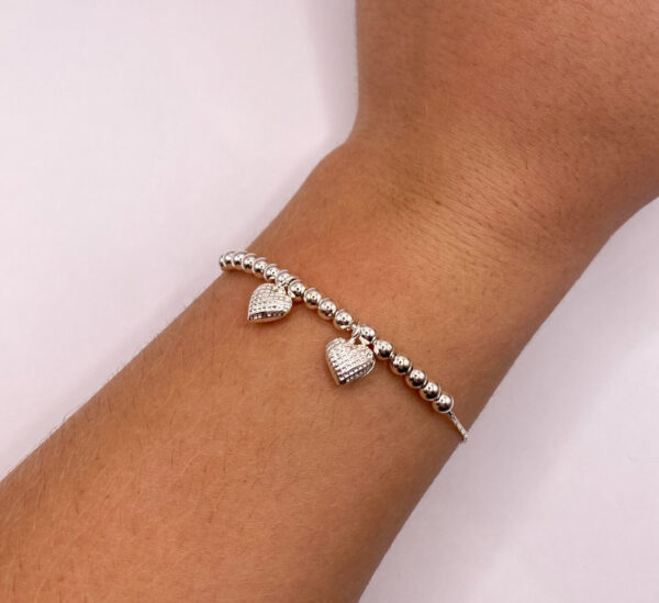 Pulseira fio rígido Bolinhas Coração - Image 2